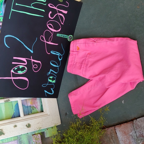 Roxy Pants - Roxy neon pink chino style pants core Barbie***CCO
